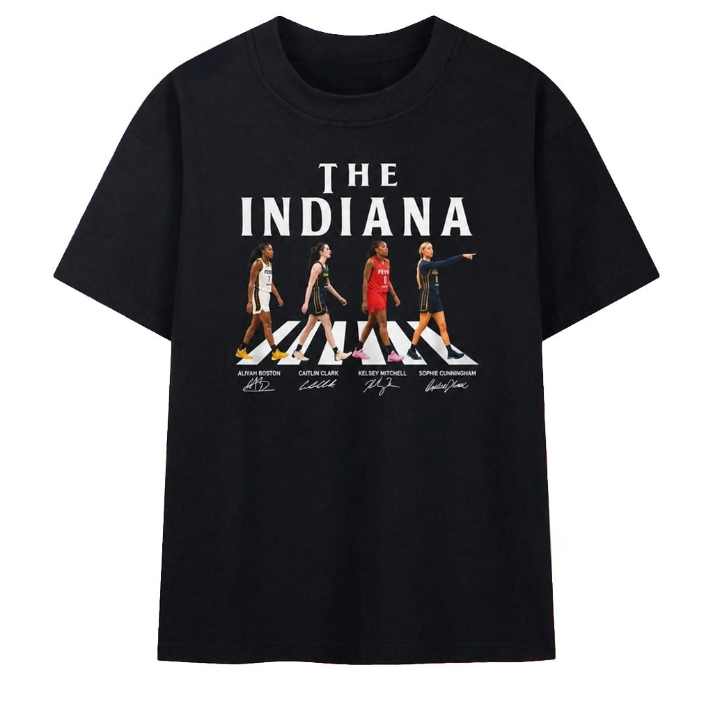 The Indiana WNBA Stars Abbey Road Signatures 2026 T-Shirt Basketball Fan Gift Ideas - Kdjoy The Indiana WNBA Stars Abbey Road Signatures 2026 T-Shirt Basketball Fan Gift Ideas - Kdjoy