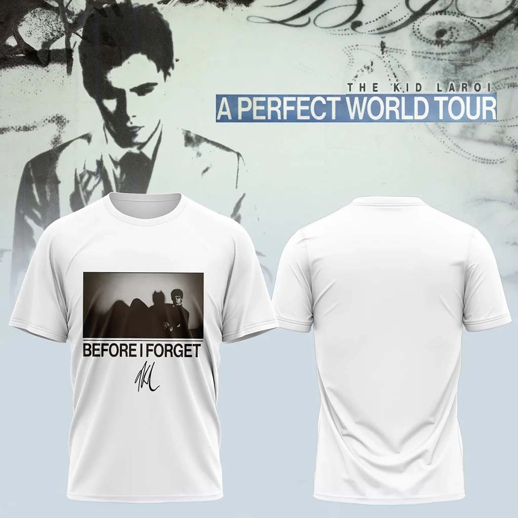 The Kid Laroi A Perfect World Tour T-Shirt Before I Forget Tee The Kid Laroi Merch Gift For Fan - Kdjoy The Kid Laroi A Perfect World Tour T-Shirt Before I Forget Tee The Kid Laroi Merch Gift For Fan - Kdjoy