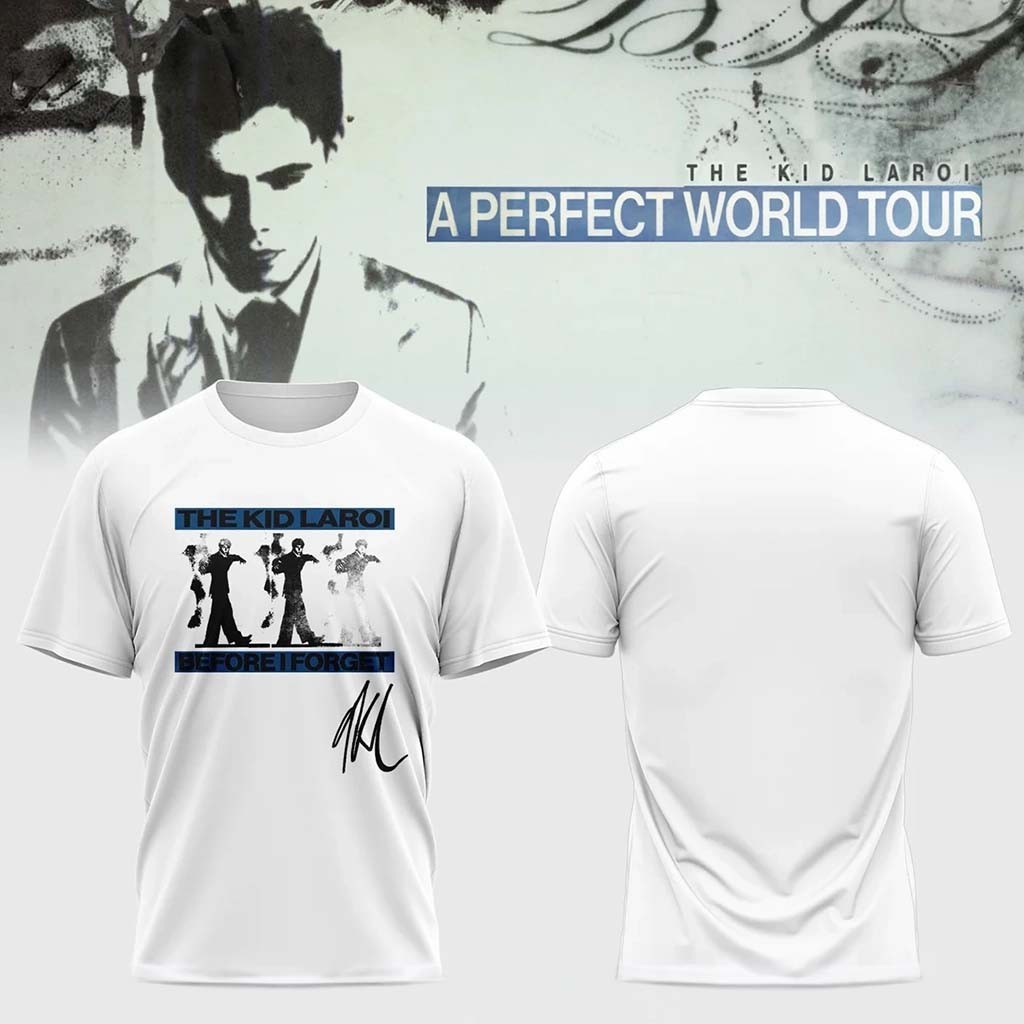 The Kid Laroi Merch 2026 A Perfect World Tour T-Shirt Before I Forget Shirt Gift For Music Fans - Kdjoy