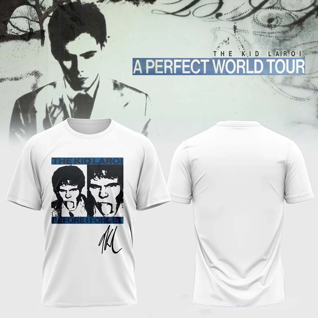 The Kid Laroi Merch 2026 A Perfect World Tour T-Shirt Before I Forget Shirt Gift For Music Fans - Kdjoy