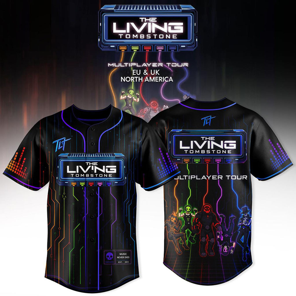 The Living Tombstone Multiplayer Tour 2026 Baseball Jersey The Living Tombstone Merch EDM Gifts - Kdjoy