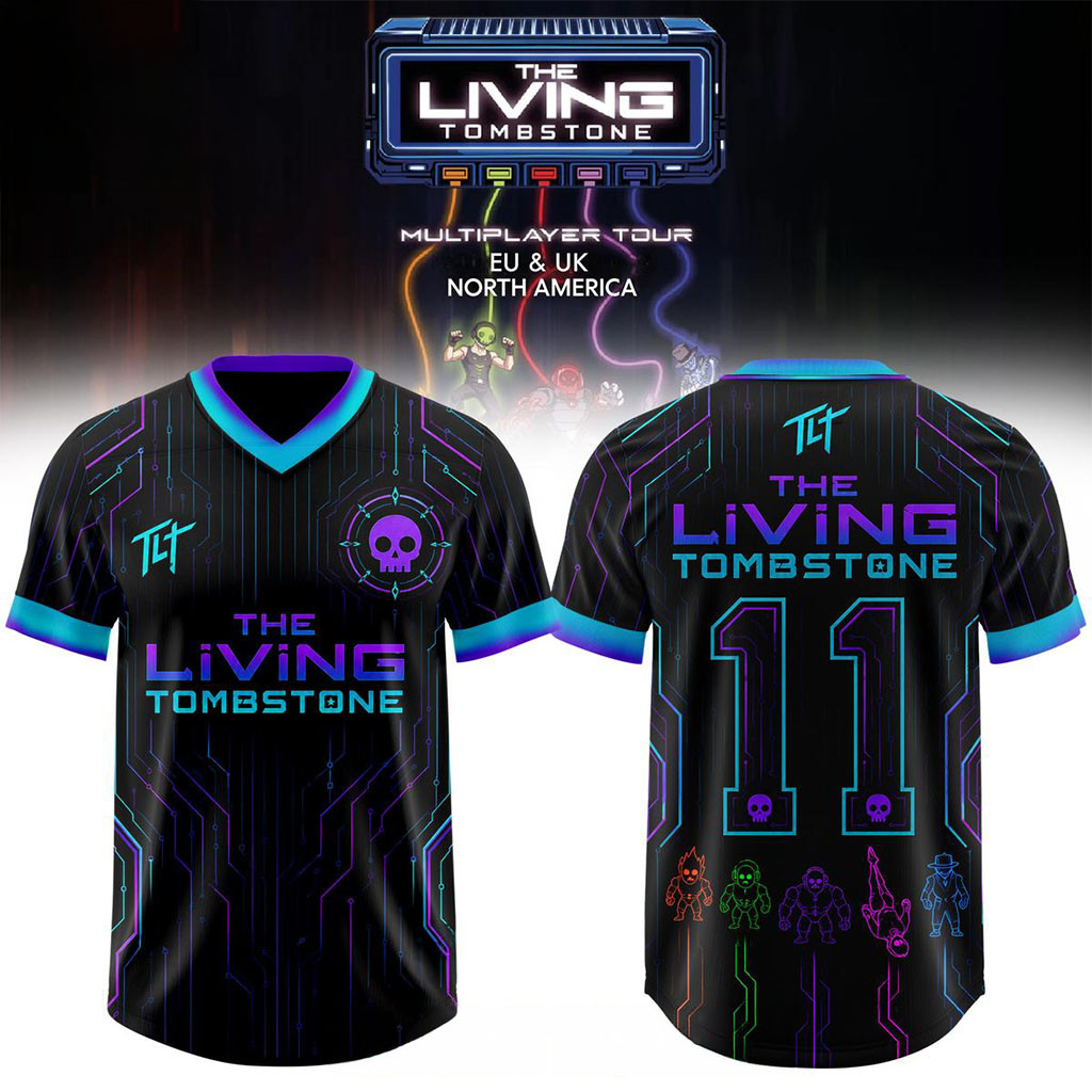 The Living Tombstone Multiplayer Tour 2026 Football Jersey #11 The Living Tombstone Merch Gifts - Kdjoy