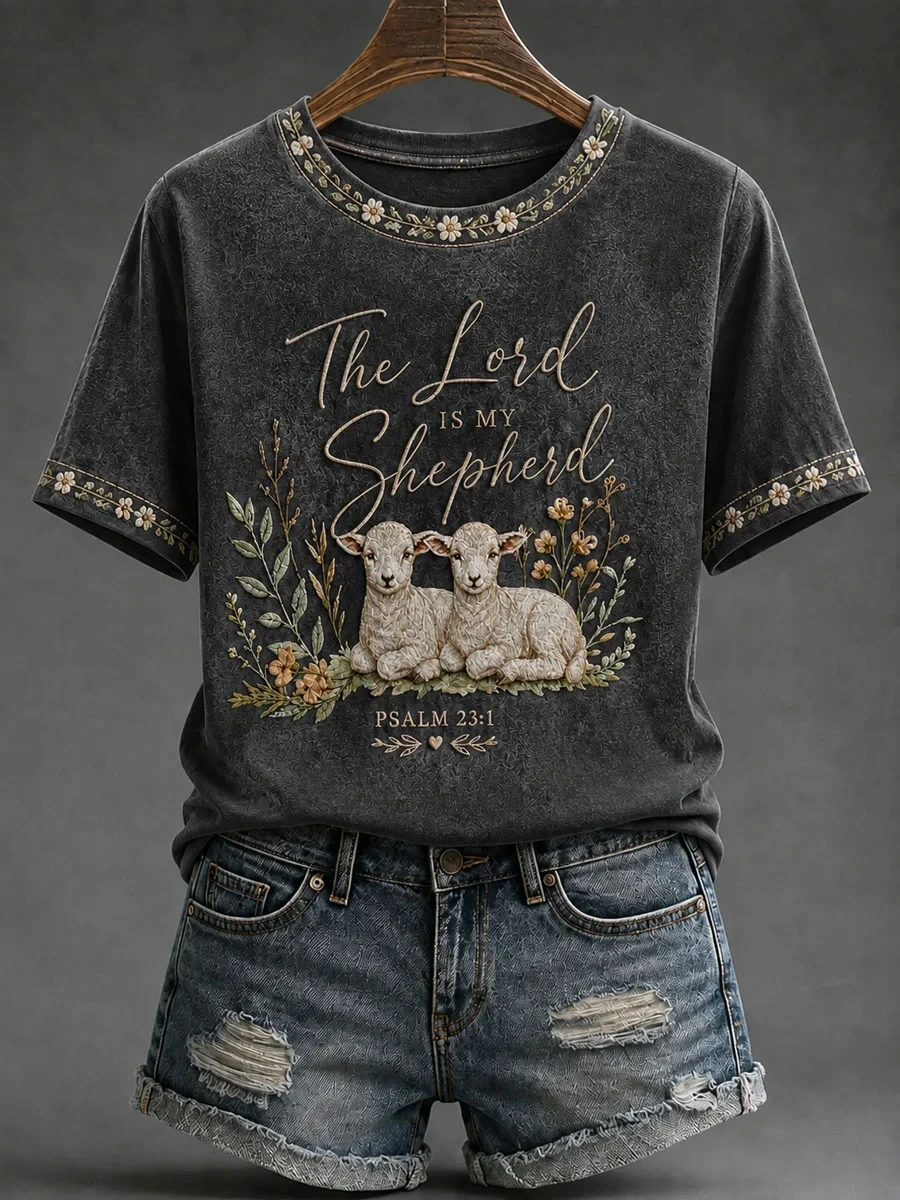 The Lord Is My Shepherd T-Shirt Bible Quotes Clothing Gifts For Religious Woman - Kdjoy The Lord Is My Shepherd T-Shirt Bible Quotes Clothing Gifts For Religious Woman - Kdjoy
