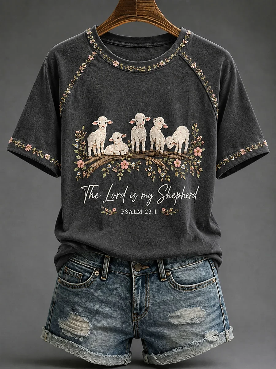 The Lord Is My Shepherd T-Shirt Bible Verse Clothing Religious Gifts For Sisters - Kdjoy