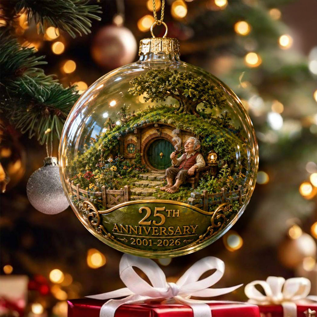 The Lord Of The Rings Middle Earth 25th Anniversary Globe Ornament Hobbit House Xmas Ornament - Kdjoy