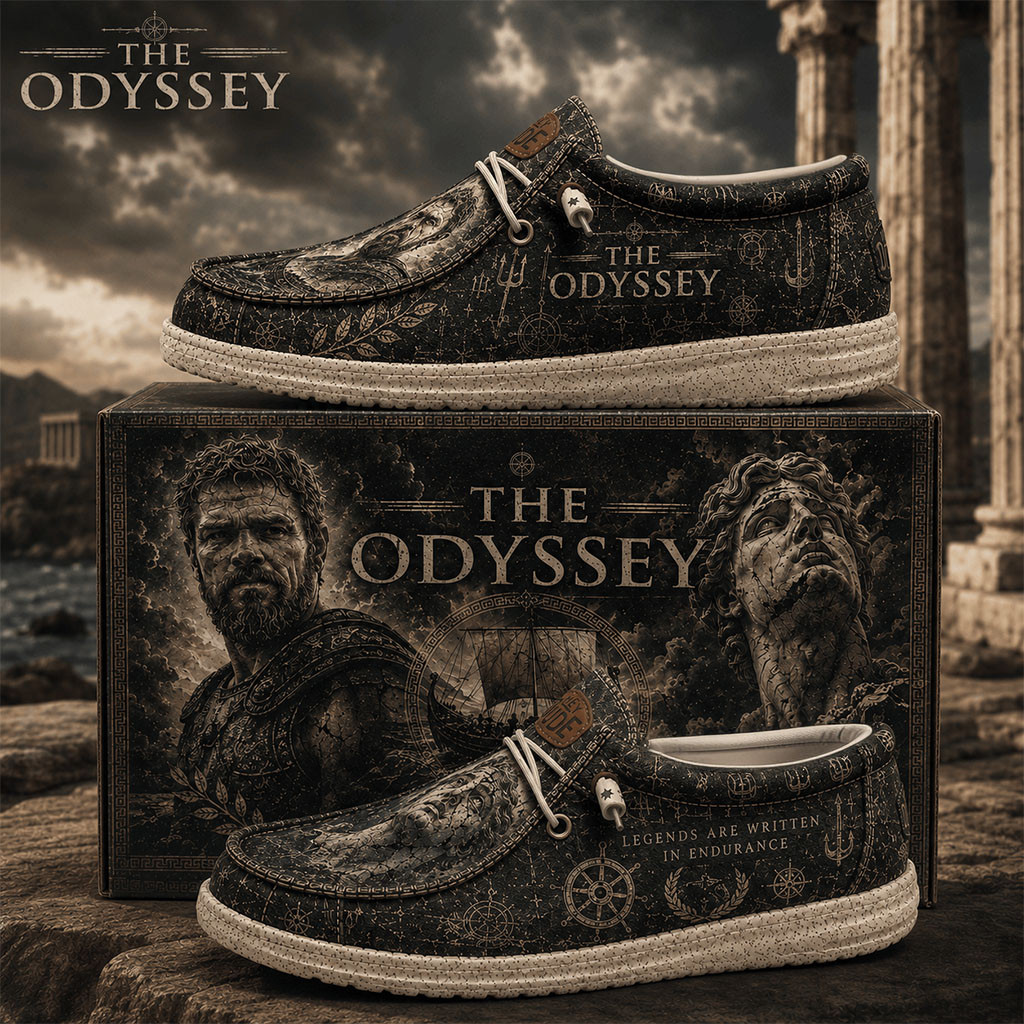 The Odyssey Merch Legends Are Written In Endurance Shoes Gift for Movie Fans - Kdjoy