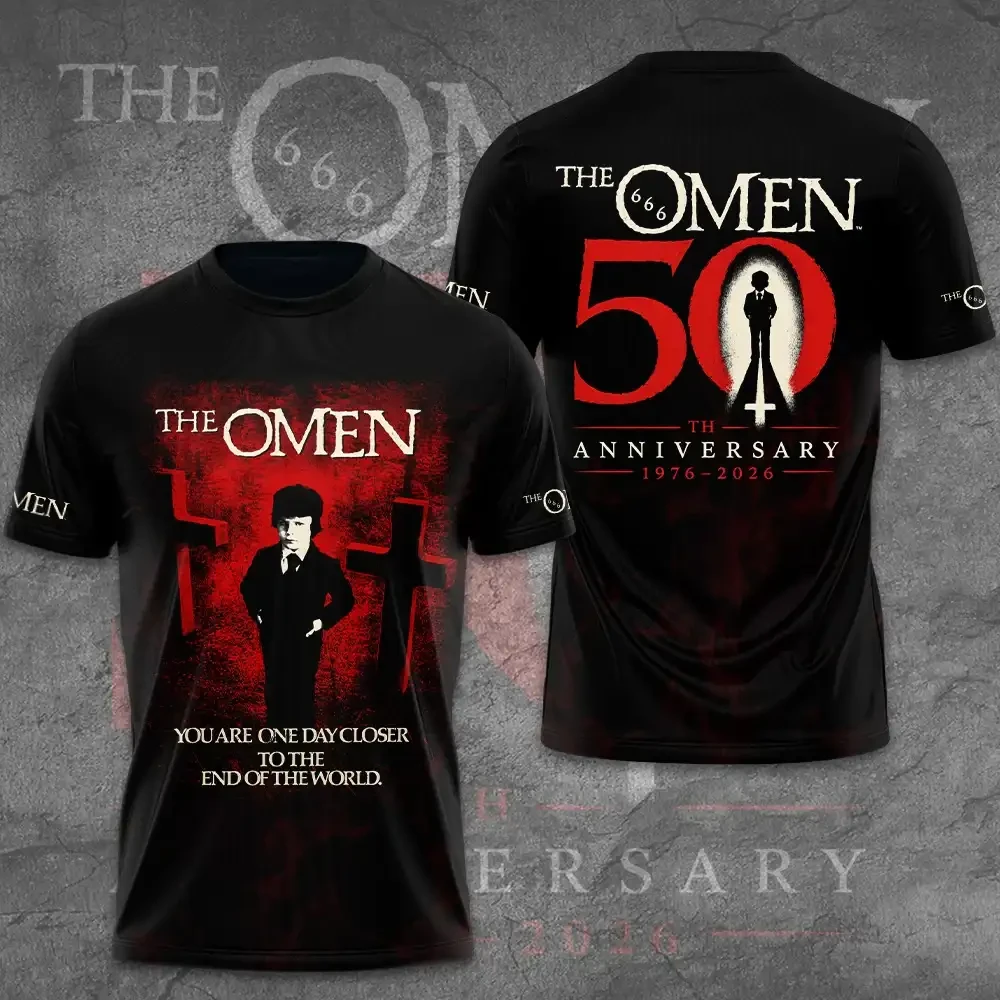 The Omen 50th Anniversary T-Shirt 2026 The Omen Merch 2026 Gift For Horror Movie Fans - Kdjoy The Omen 50th Anniversary T-Shirt 2026 The Omen Merch 2026 Gift For Horror Movie Fans - Kdjoy