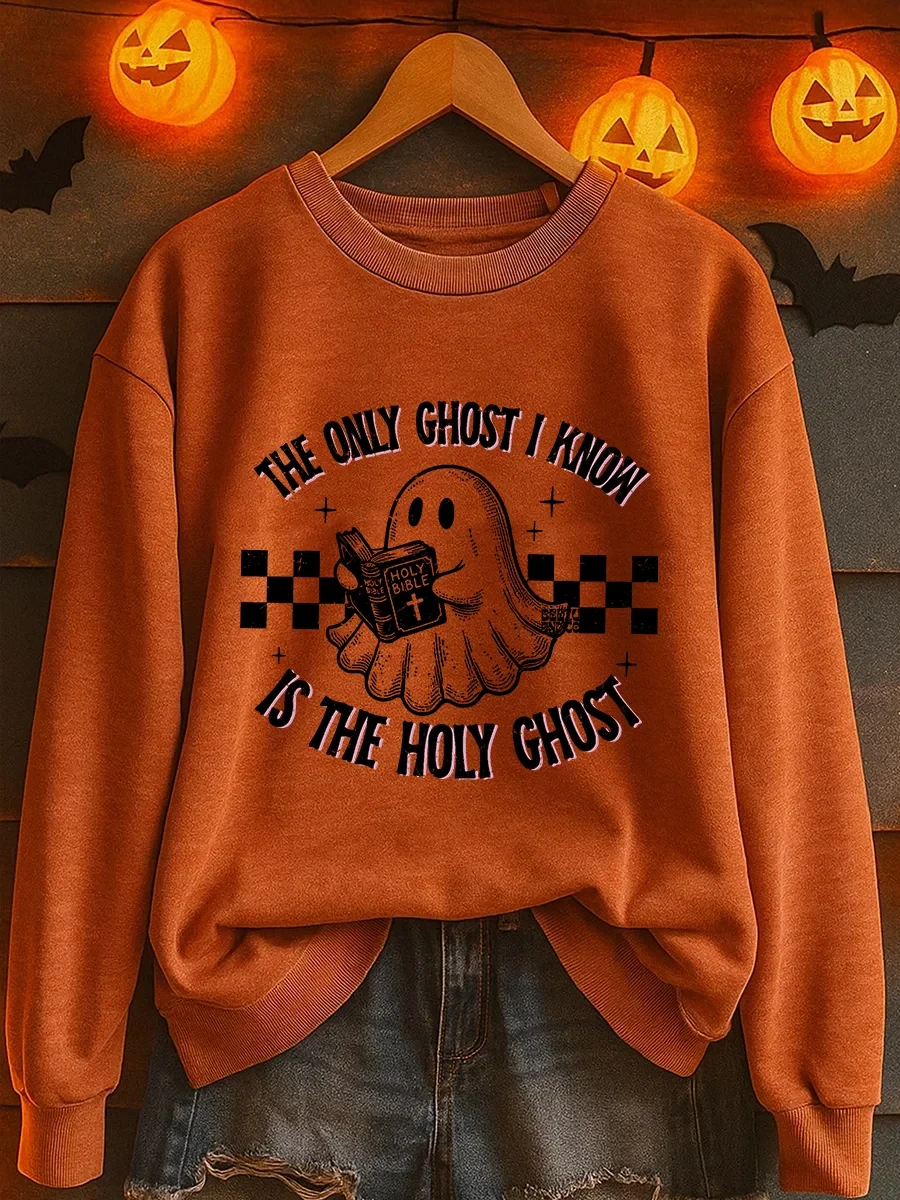 The Only Ghost I Know Is The Holy Ghost Sweatshirt Halloween Ghost Merch Spooky Outfits For Her - Kdjoy The Only Ghost I Know Is The Holy Ghost Sweatshirt Halloween Ghost Merch Spooky Outfits For Her - Kdjoy