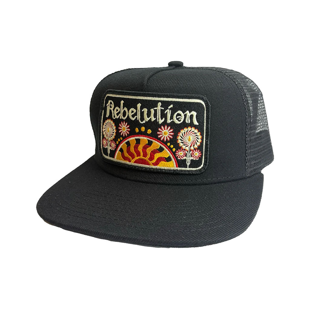 The Rebelution Merch 2026 Flowers Sun Trucker Hat Embroidered Gift For Rock Band Fans