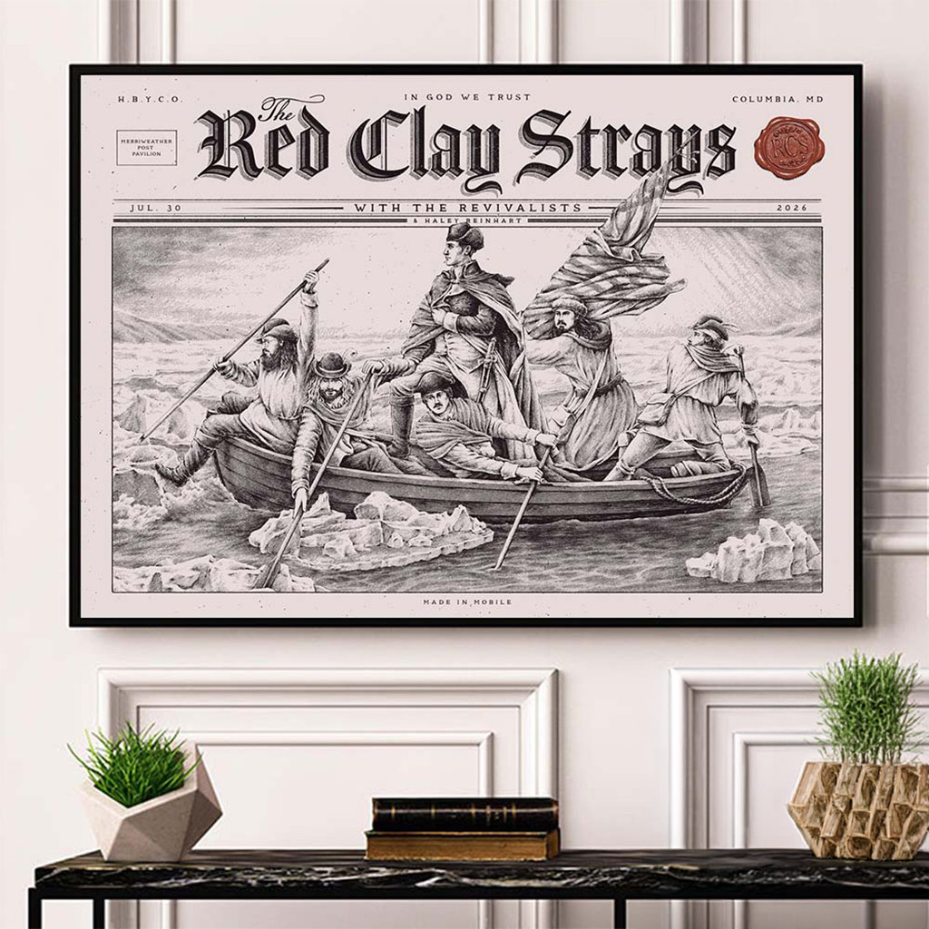 The Red Clay Strays Columbia MD 2026 Event Poster The Red Clay Strays Merch Wall Art Decor - Kdjoy