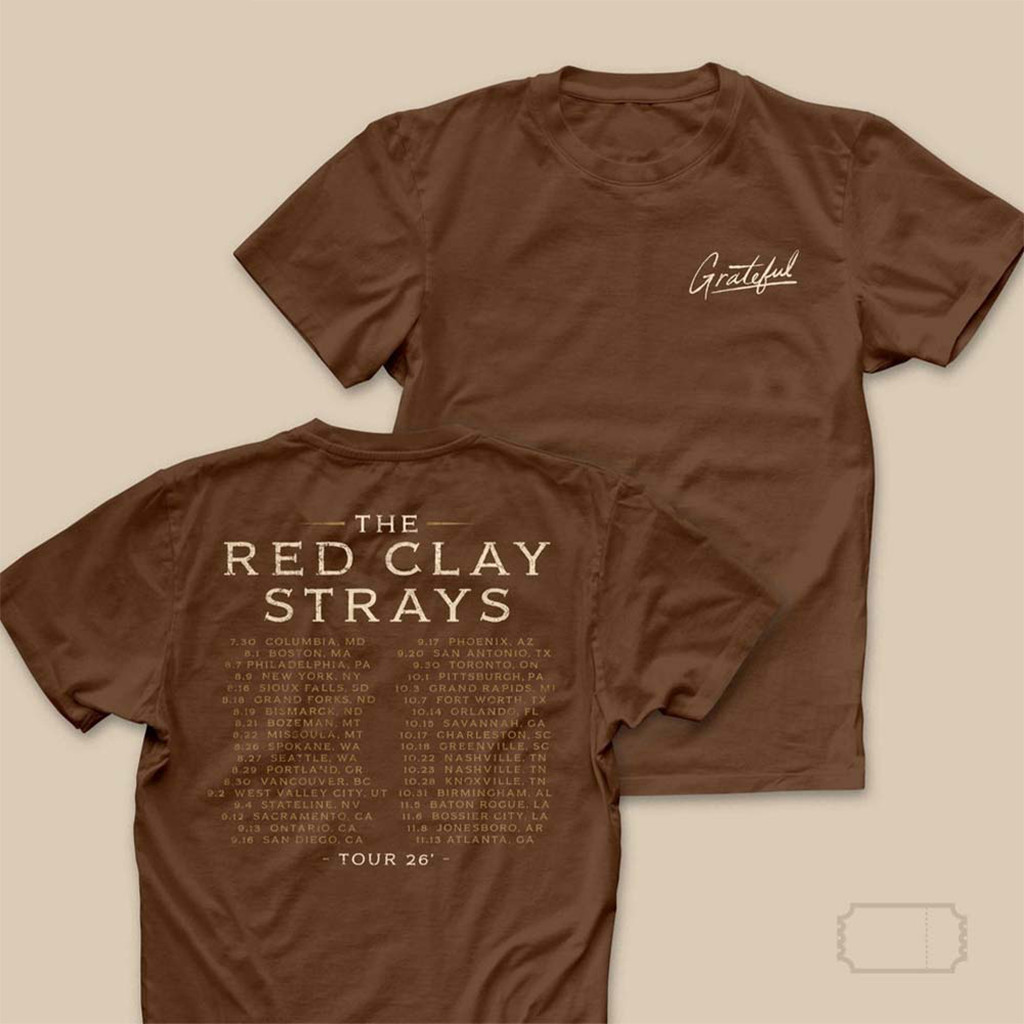 The Red Clay Strays Grateful Tour 2026 T-Shirt The Red Clay Strays Merch Brother Gifts - Kdjoy The Red Clay Strays Grateful Tour 2026 T-Shirt The Red Clay Strays Merch Brother Gifts - Kdjoy