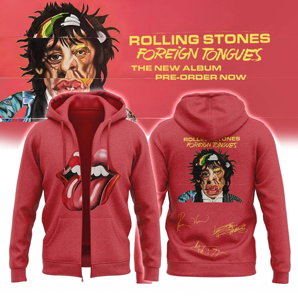 The Rolling Stones Merch 2026 Foreign Tongues Album Zip Hoodie Present for Rock Band Fans - Kdjoy The Rolling Stones Merch 2026 Foreign Tongues Album Zip Hoodie Present for Rock Band Fans - Kdjoy