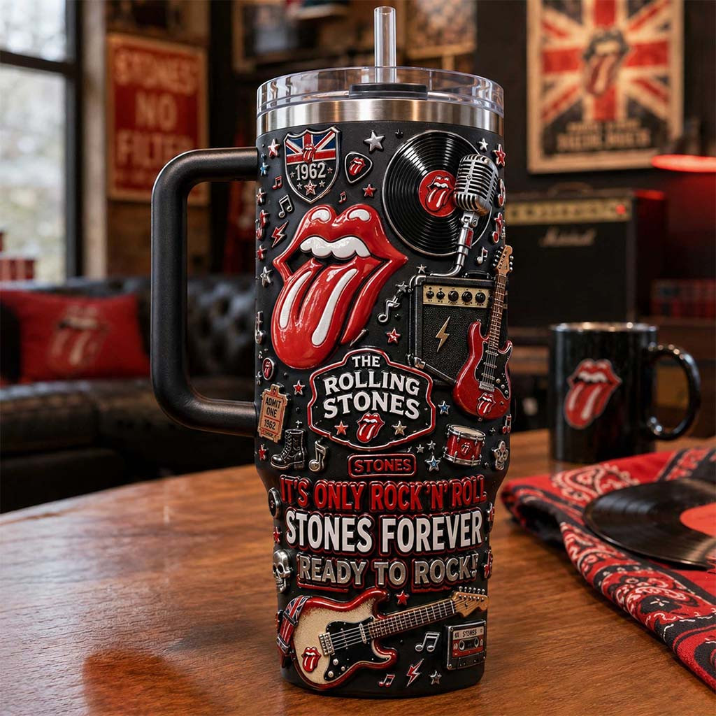 The Rolling Stones Merch It's Only Rock n Roll Stones Forever Tumbler Gifts For Rock Fan - Kdjoy
