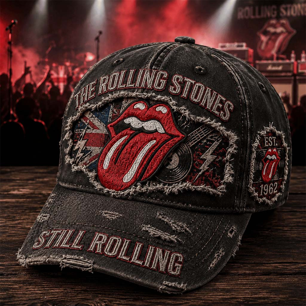 The Rolling Stones Tongue Hat Still Rolling Vintage Cap The Rolling Stones Merch Rock Fan Gifts - Kdjoy
