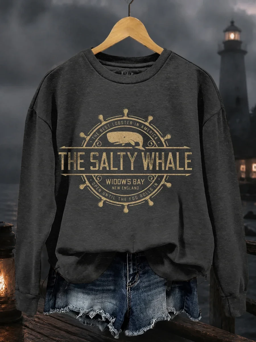 The Salty Whale Widow's Bay Sweatshirt Widow's Bay Inspired Stamp Clothes Unique Gifts - Kdjoy