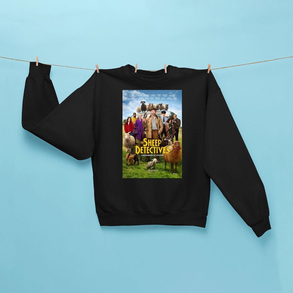 The Sheep Detectives 2026 Movie Sweatshirt Black The Sheep Detectives Merch Movie Fan Gifts - Kdjoy