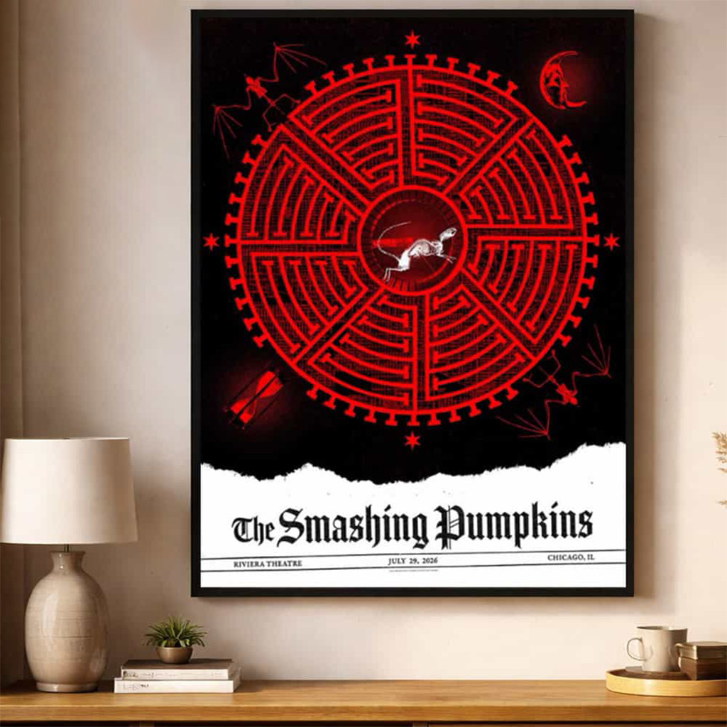 The Smashing Pumpkins 2026 Lollapalooza After Party Poster The Smashing Pumpkins Merch - Kdjoy