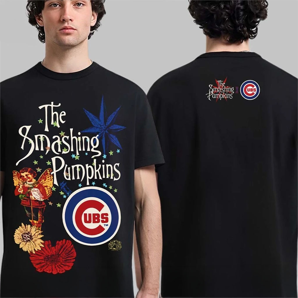 The Smashing Pumpkins Chicago Cubs Merch 2026 Angel T-Shirt Tour Concert Clothing - Kdjoy The Smashing Pumpkins Chicago Cubs Merch 2026 Angel T-Shirt Tour Concert Clothing - Kdjoy