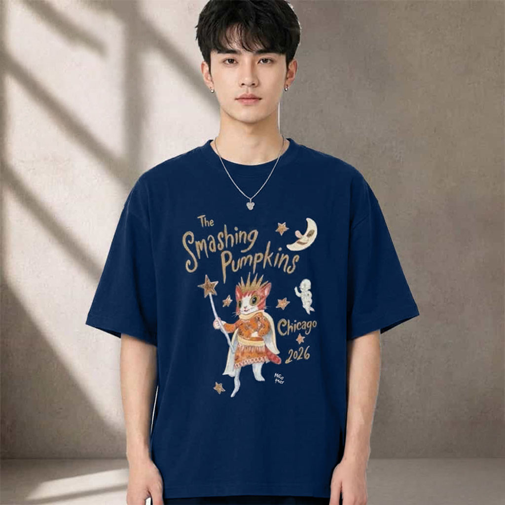 The Smashing Pumpkins Merch Chicago 2026 Fairy Cat T-Shirt Gifts For Music Lovers - Kdjoy