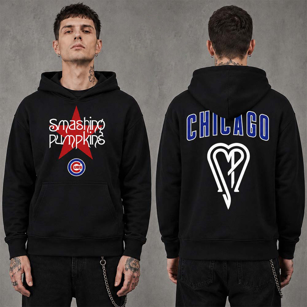 The Smashing Pumpkins X Chicago Cubs 2026 Logo Hoodie The Smashing Pumpkins Merch Fan Gifts - Kdjoy