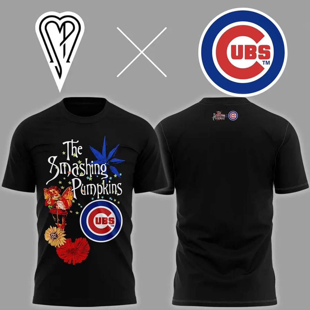 The Smashing Pumpkins X Chicago Cubs 2026 T-Shirt Black The Smashing Pumpkins Merch Fan Gifts - Kdjoy