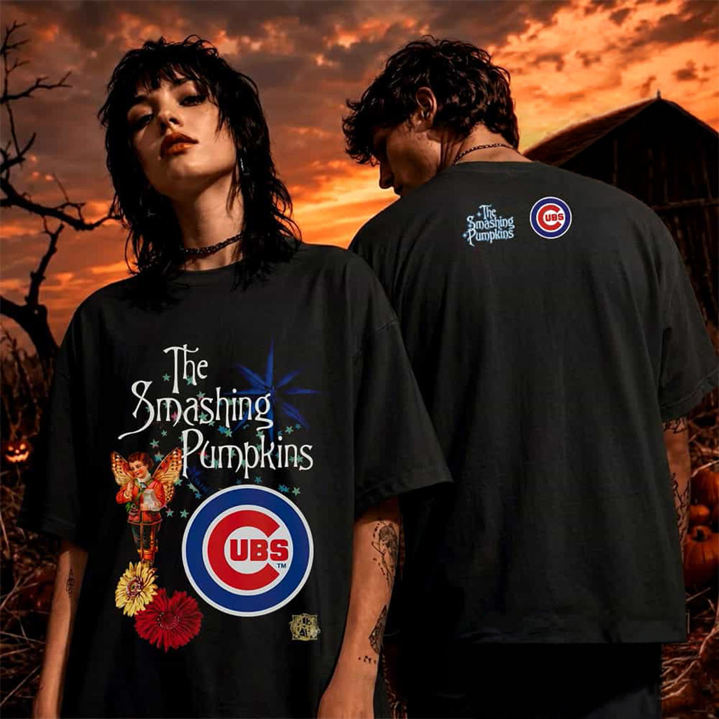 The Smashing Pumpkins x Chicago Cubs USB Lallopalooza 2026 T-Shirt Chicago Cubs Merch Gifts - Kdjoy