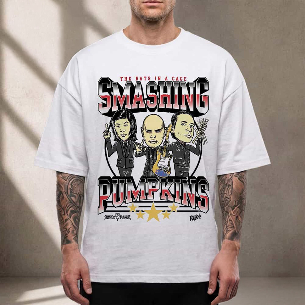 The Smashing Pumpkins x Relish Band The Rats In A Cage T-Shirt The Smashing Pumpkins Merch - Kdjoy