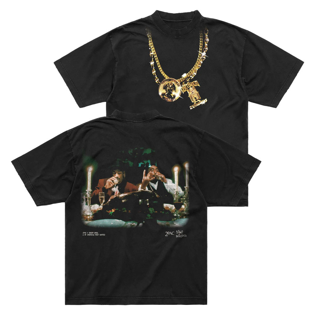 The Snoopermarket Merch 2026 Icons Black T-Shirt 2Pac X Snoop Doggy Dogg Merch Hip Hop Fan Gift