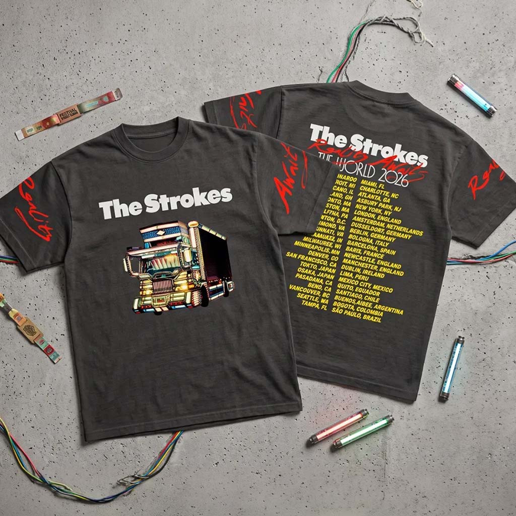 The Strokes Merch Reality Awaits The World Tour 2026 T-Shirt Best Gifts For Band Fans - Kdjoy The Strokes Merch Reality Awaits The World Tour 2026 T-Shirt Best Gifts For Band Fans - Kdjoy