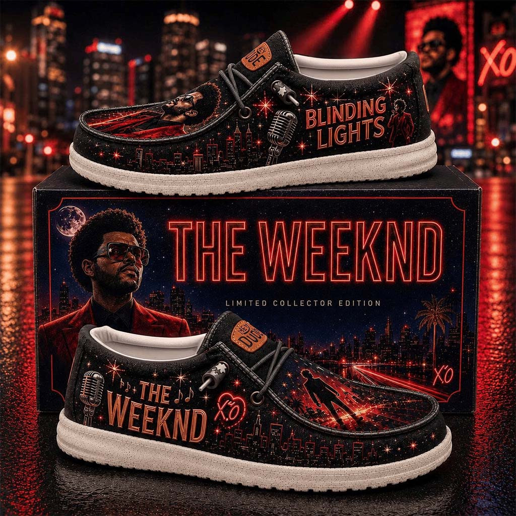 The Weeknd Blinding Lights Shoes 2026 The Weeknd Merch Gifts For Music Lovers - Kdjoy