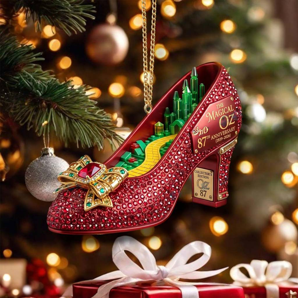 The Wizard Of Oz 87th Anniversary Dorothy's Slipper Christmas Ornament Xmas Tree Hanging Decor - Kdjoy