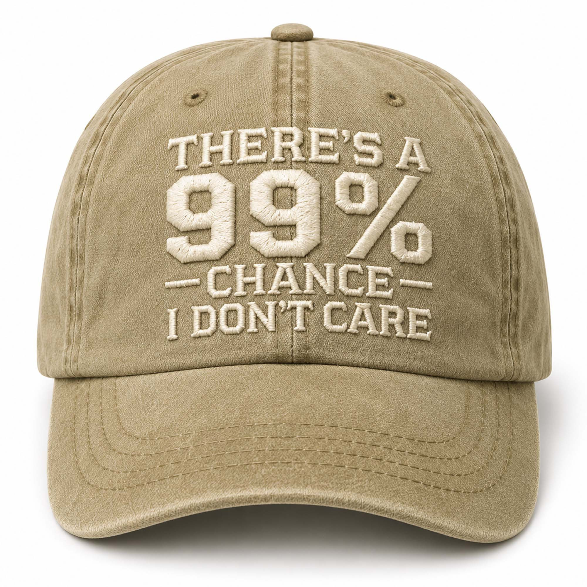 There's A 99 Chance I Don't Care 2026 Hat Embroidered Present For Husband - Kdjoy