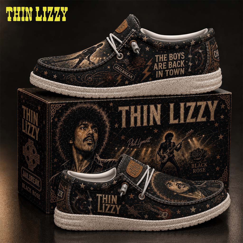 Thin Lizzy The Boys Are Back In Town Shoes Thin Lizzy Merch 2026 Gift For Rock Fans - Kdjoy Thin Lizzy The Boys Are Back In Town Shoes Thin Lizzy Merch 2026 Gift For Rock Fans - Kdjoy