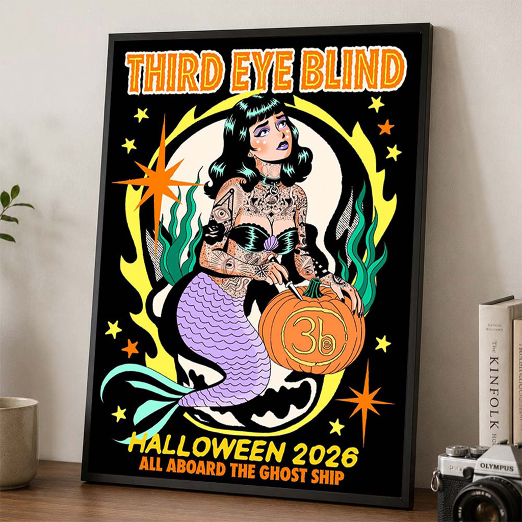 Third Eye Blind Halloween 2026 All Aboard The Ghost Ship Poster Third Eye Blind Merch Wall Art - Kdjoy