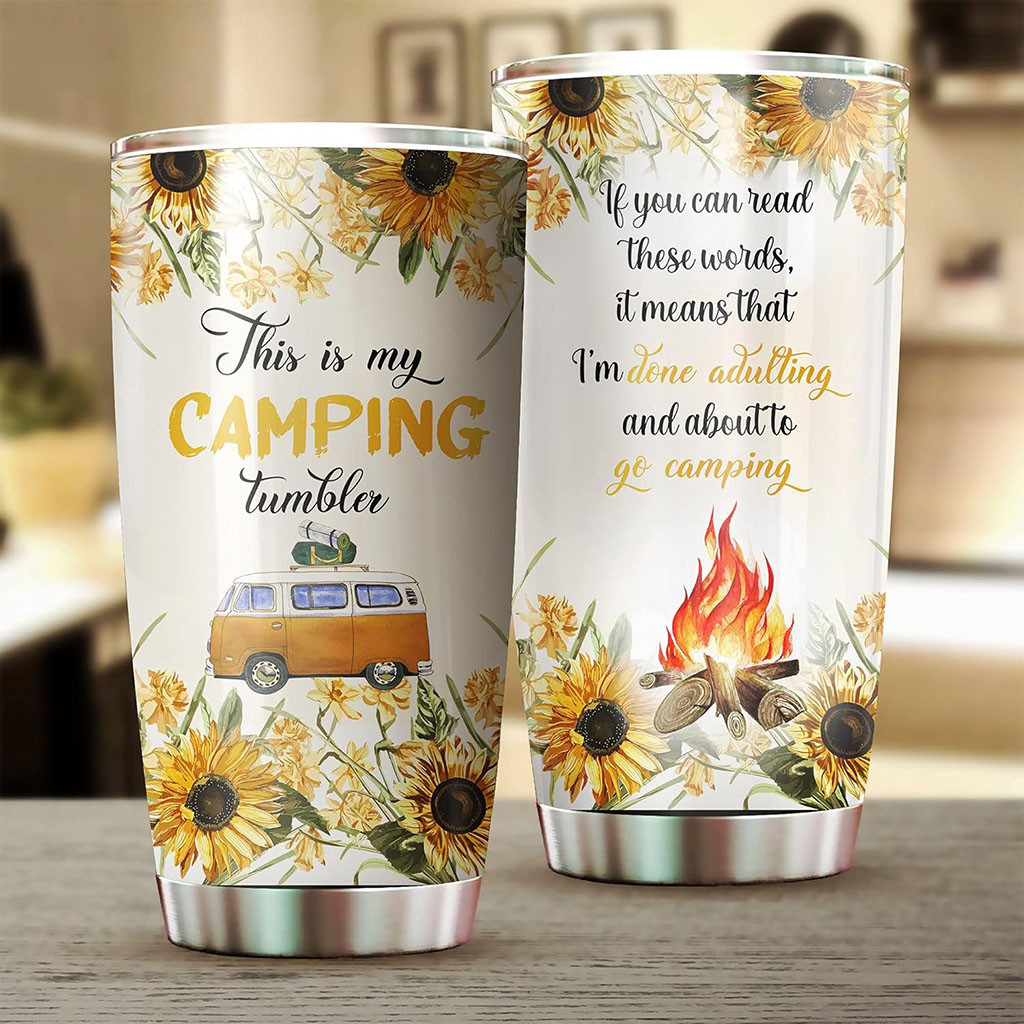 This Is My Camping Tumbler Campfire Travel Cup Camper Life Gifts For Sisters This Is My Camping Tumbler Campfire Travel Cup Camper Life Gifts For Sisters