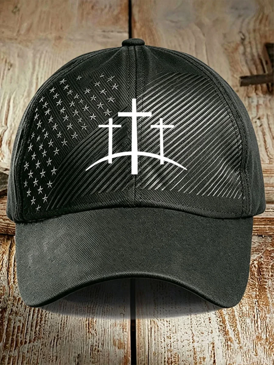 Three Crosses Hat Christian Faith Merch Unique Gift For Husband Birthday - Kdjoy