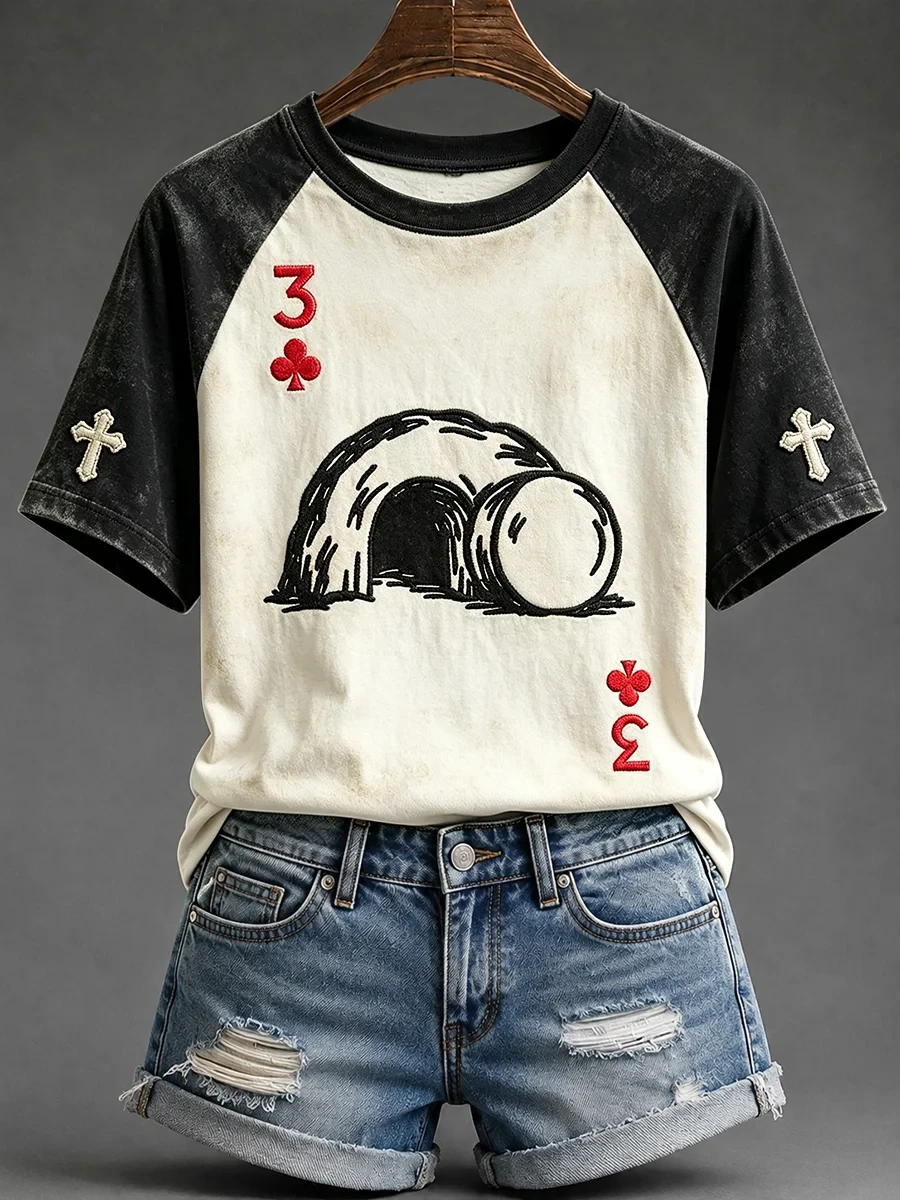 Three Days Christian Playing Card T-Shirt Christian Easter Merch Gifts For Her - Kdjoy Three Days Christian Playing Card T-Shirt Christian Easter Merch Gifts For Her - Kdjoy