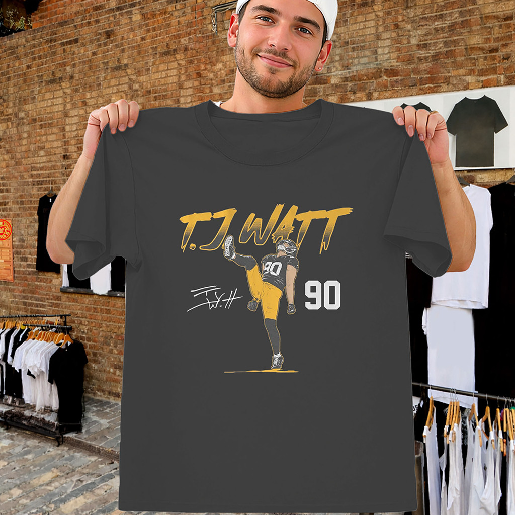 TJ Watt Shirt Pose Pittsburgh Steelers Merch Football Fan Gift Ideas - Kdjoy