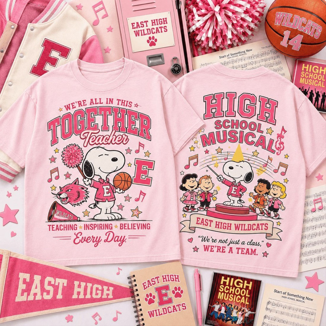 Together Teacher High School Musical Snoopy T-Shirt Back To School Shirt Gifts For Teachers - Kdjoy Together Teacher High School Musical Snoopy T-Shirt Back To School Shirt Gifts For Teachers - Kdjoy