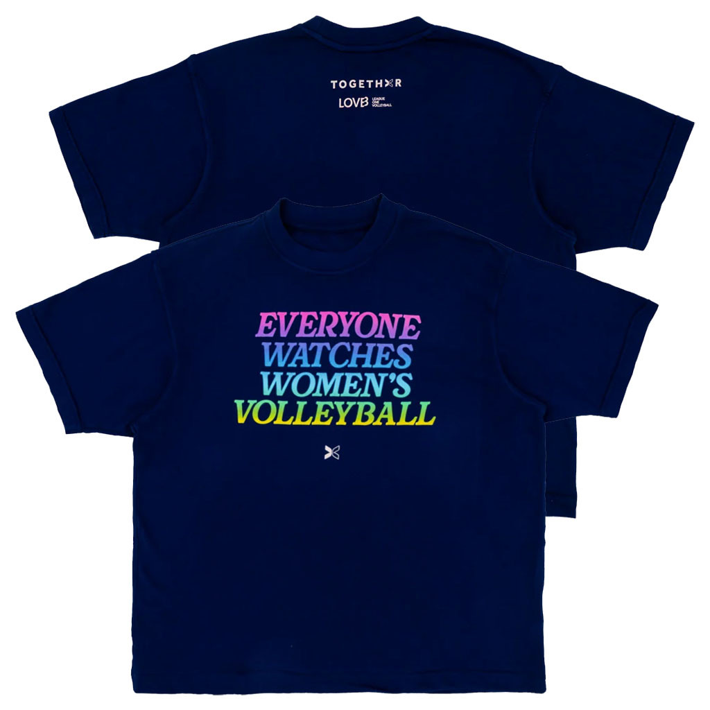Togethxr Merch 2026 Everyone Watches Women's Volleyball T-Shirt Present For Sports Fans - Kdjoy