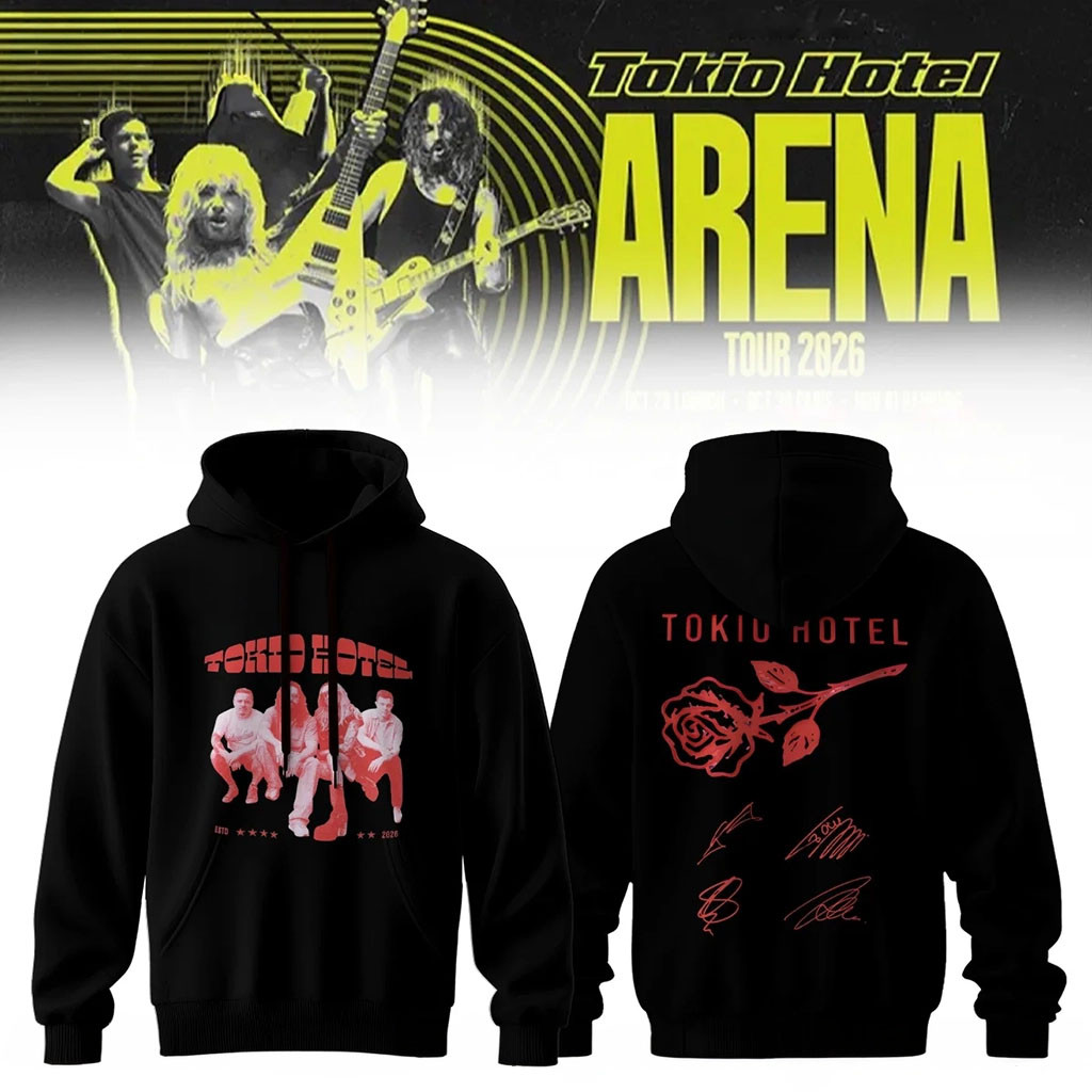 Tokio Hotel Arena Tour 2026 Signature Hoodie Tokio Hotel Merch Gift For Pop Band Fans - Kdjoy