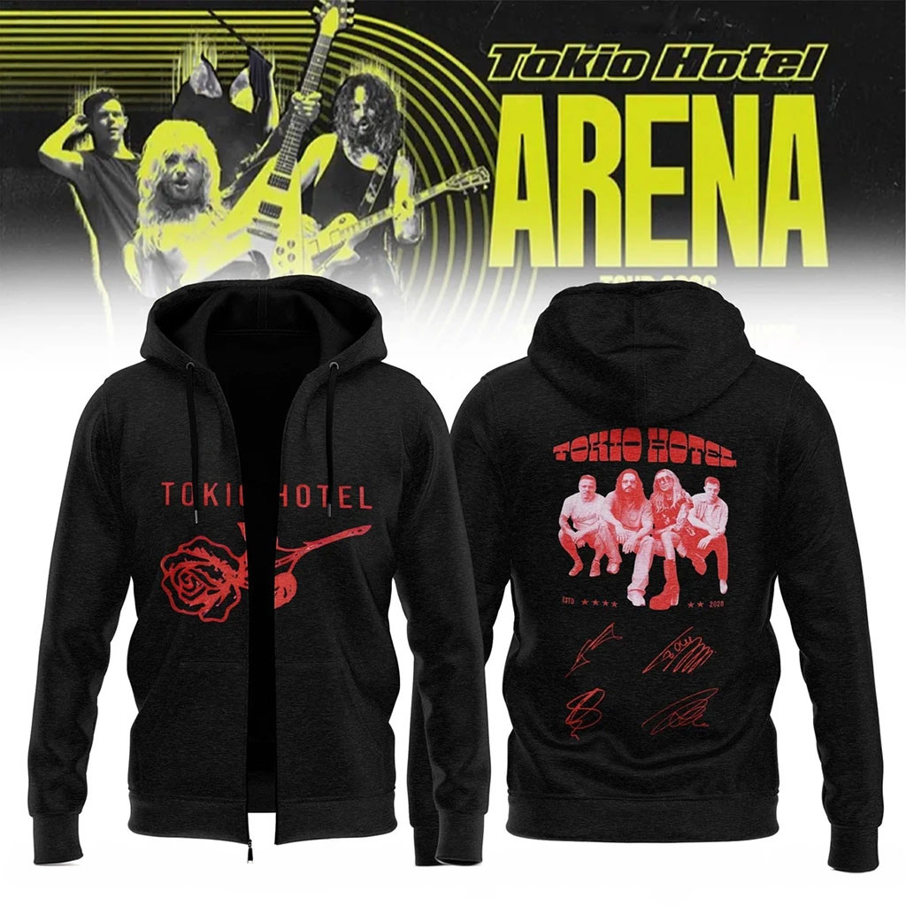 Tokio Hotel Arena Tour 2026 Signature Zip Hoodie Tokio Hotel Merch Gifts For Music Fans - Kdjoy