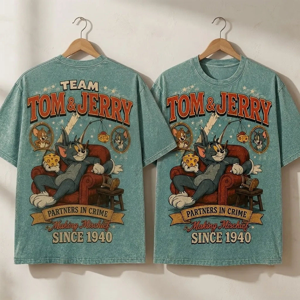 Tom and Jerry 1940 Partners in Crime T-Shirt Tom and Jerry Merch Gifts For Cartoon Lovers Tom and Jerry 1940 Partners in Crime T-Shirt Tom and Jerry Merch Gifts For Cartoon Lovers
