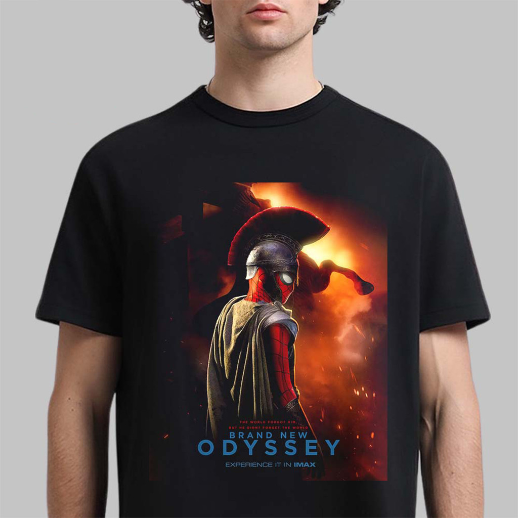 Tom Holland Merch The Odyssey X Spider-Man Brand New Day Brand New Odyssey T-Shirt Black - Kdjoy
