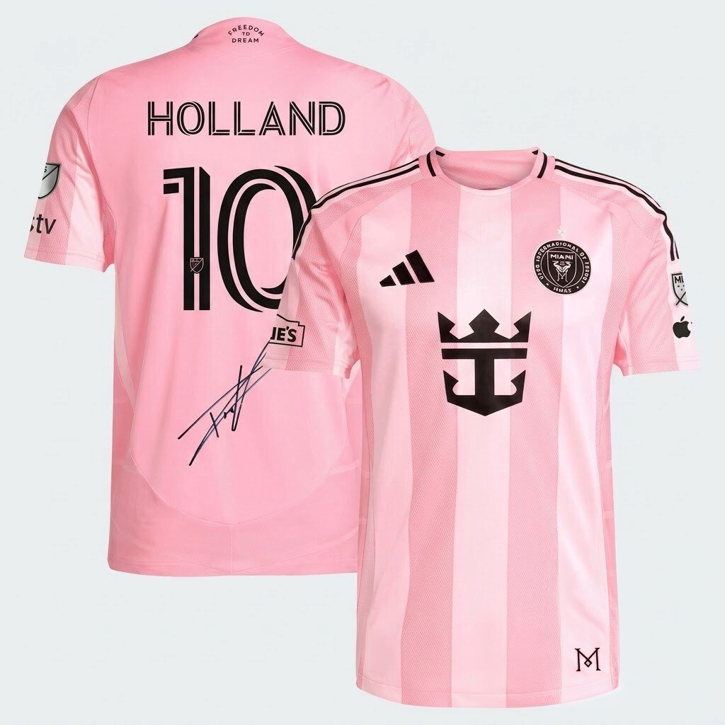 Tom Holland X Inter Miami Pink Soccer Jersey Signature #10 Tom Holland Merch Gifts For Fans - Kdjoy Tom Holland X Inter Miami Pink Soccer Jersey Signature #10 Tom Holland Merch Gifts For Fans - Kdjoy