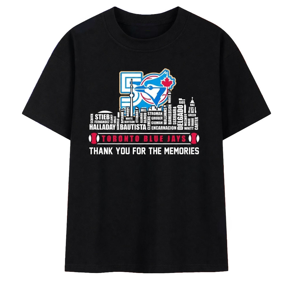 Toronto Blue Jays 50th Anniversary Shirt Thank You For The Memories Player Roster Tee Jays Merch - Kdjoy Toronto Blue Jays 50th Anniversary Shirt Thank You For The Memories Player Roster Tee Jays Merch - Kdjoy