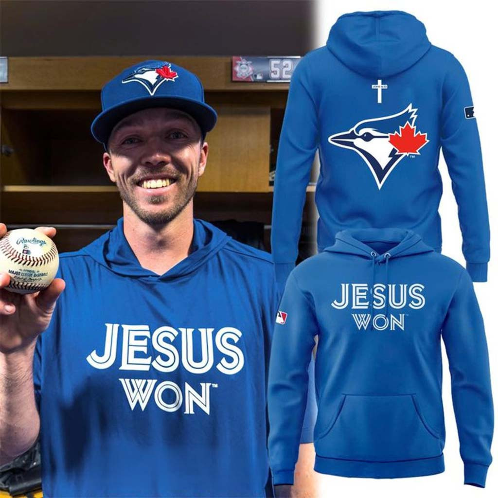 Toronto Blue Jays X Jesus Won 2026 Hoodie Christian Hoodie Jays Merch Gift For Baseball Fans - Kdjoy