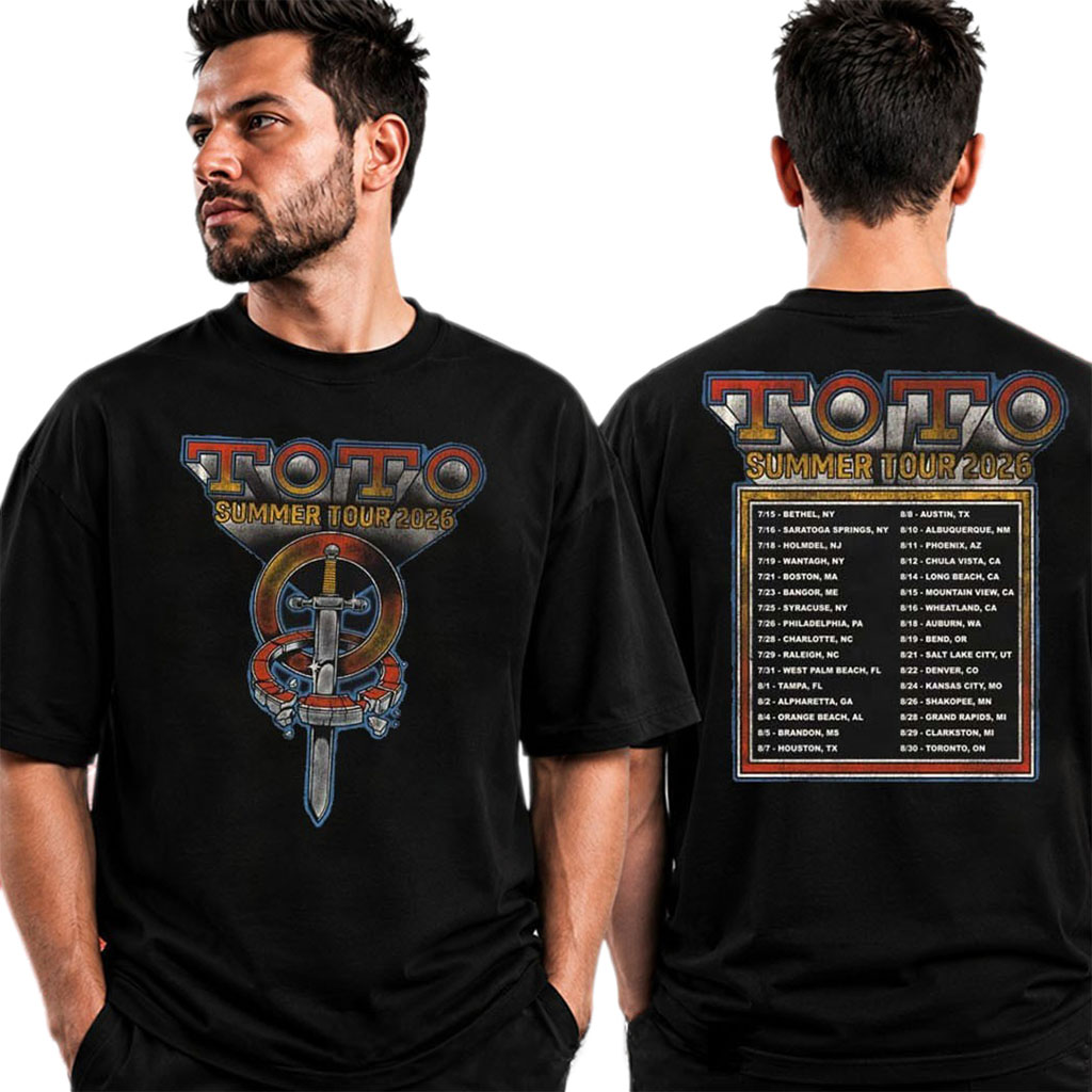 Toto Band Merch Summer Tour 2026 Tour Dates T-Shirt Presents For Rock Lovers - Kdjoy