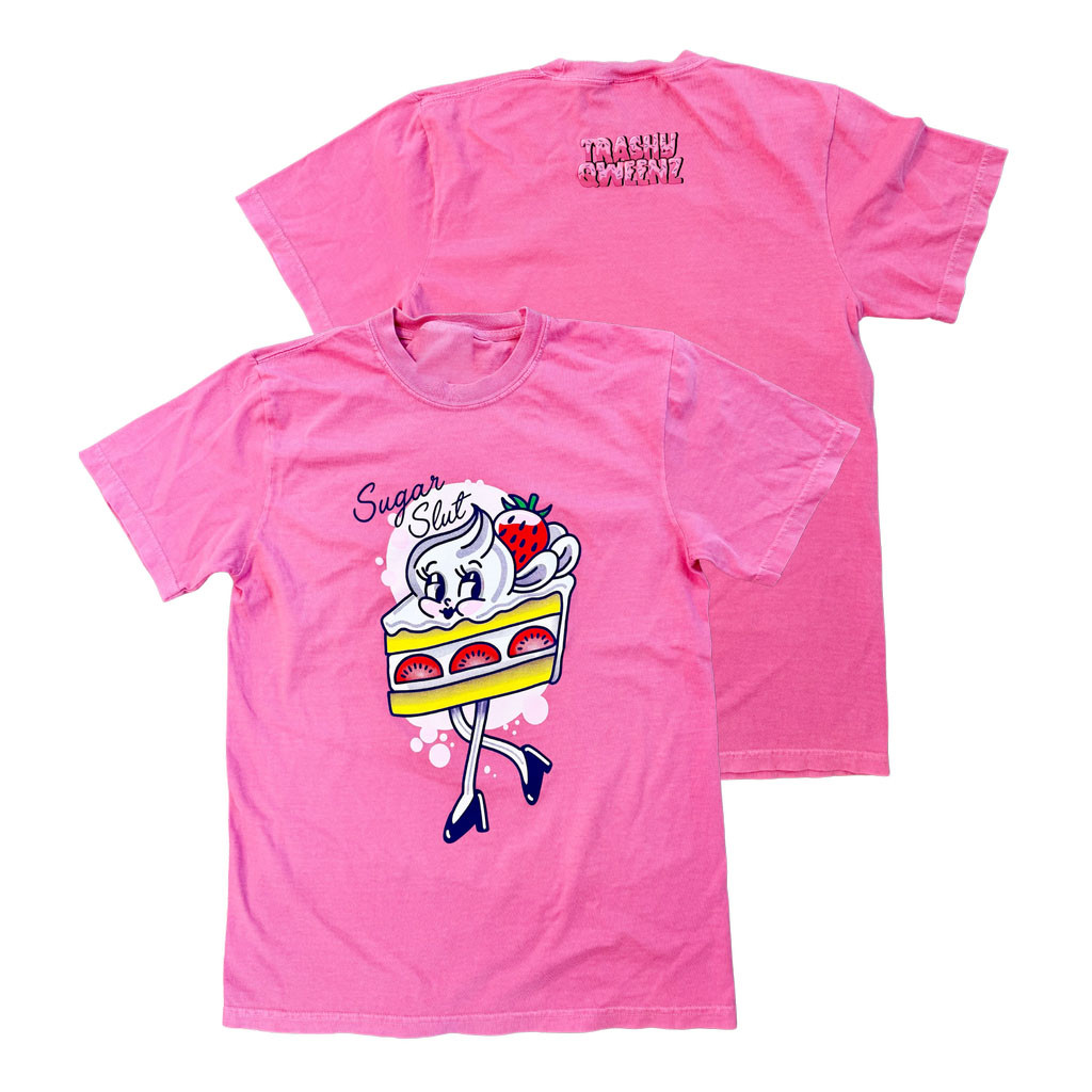 TrashyQweenz Merch 2026 Sugar Slut T-Shirt Cake Slice Shirt Unique Gift For Sisters - Kdjoy