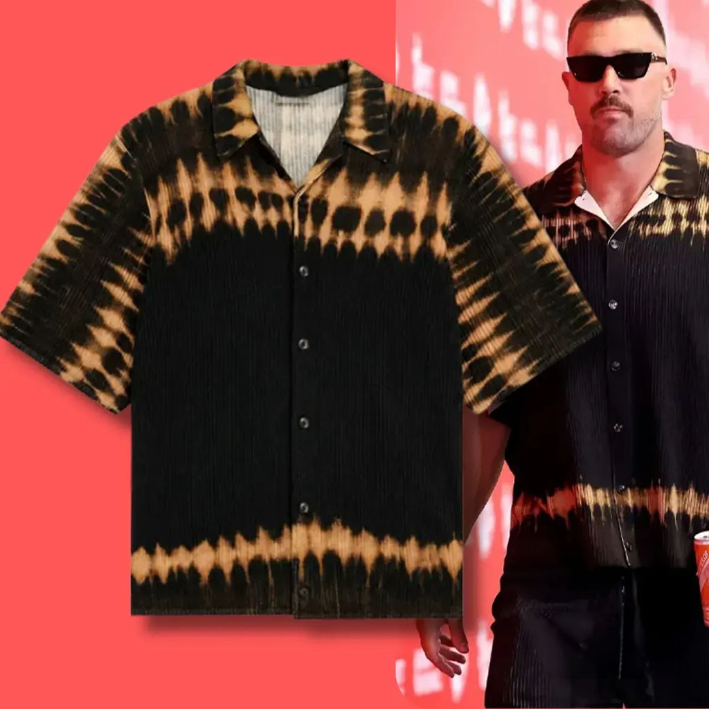 Travis Kelce Tie Dye Hawaiian Shirt At Arrowhead Stadium 2026 Preseason Match Of KC Chiefs Gear - Kdjoy